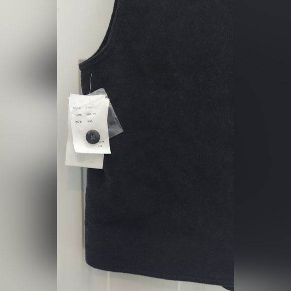 JIMMY HOURIHAN 7792 MEN'S GRAY PURE NEW WOOL VEST SIZE XXL MADE IN SLOVAKIA NWT - Picture 6 of 12